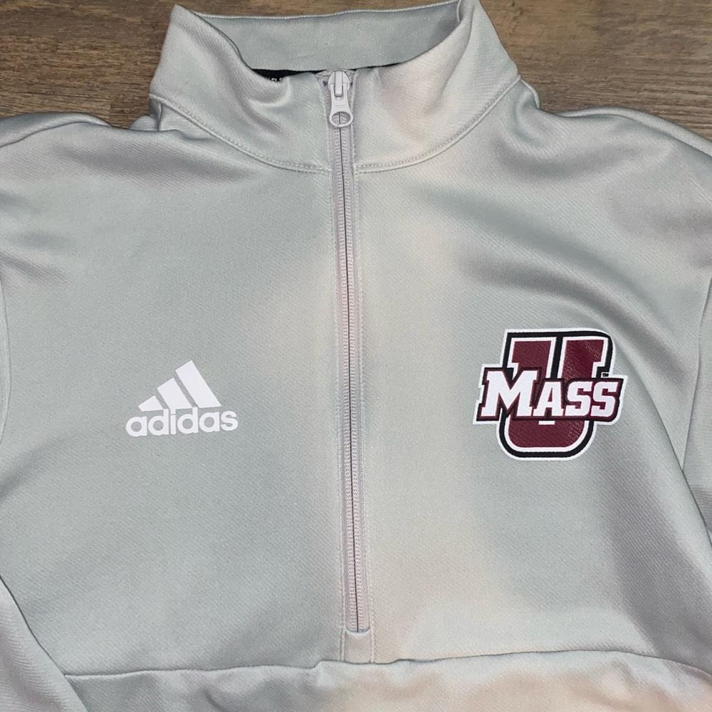 Adidas Gray Women's Sweater with UMass Logo
